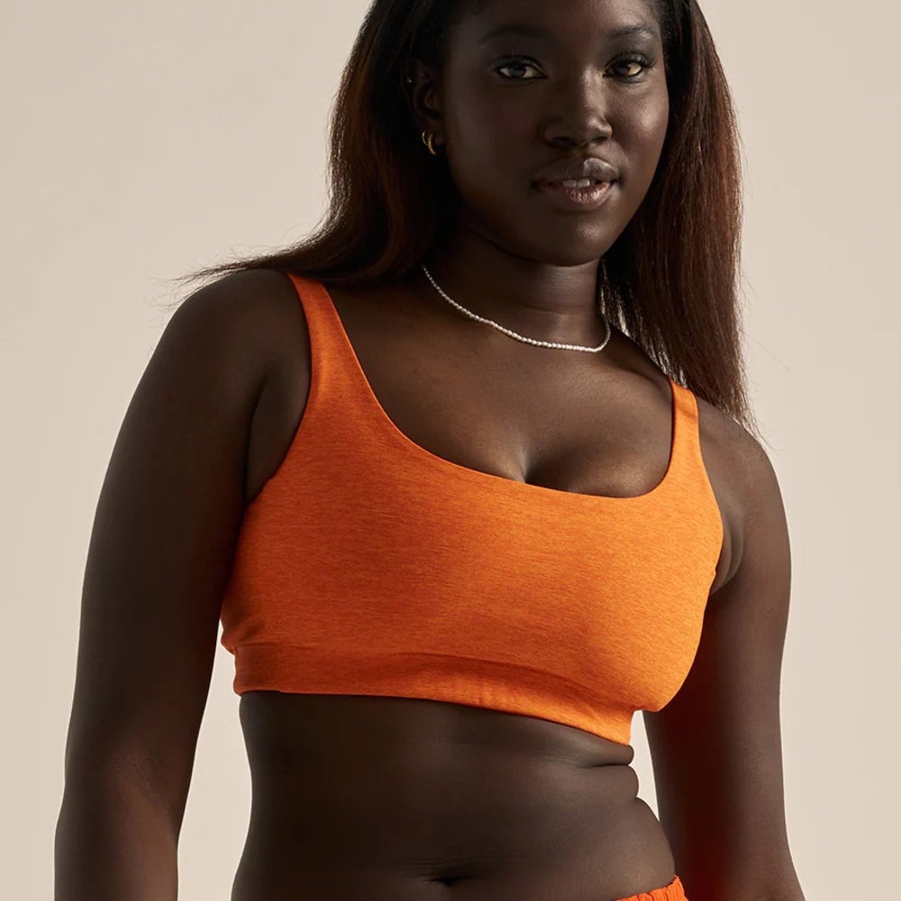 Outdoor Voices Double Time Sports Bra Orange Medium